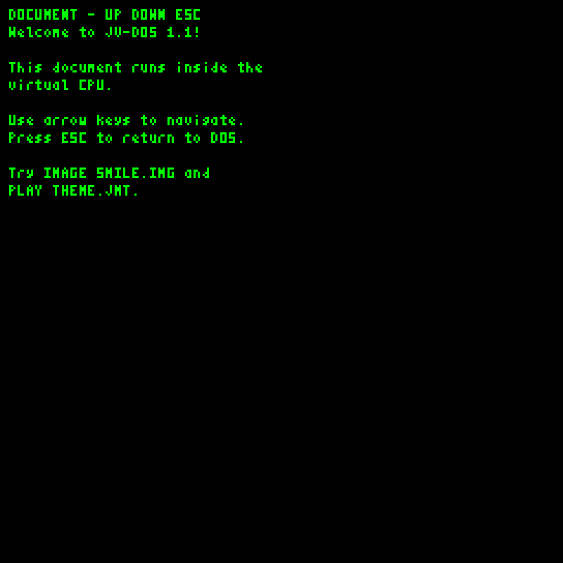 Document pager displaying WELCOME.TXT