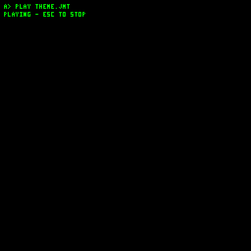 Music playback status with Esc to stop
